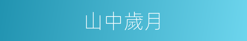 山中歲月的同義詞