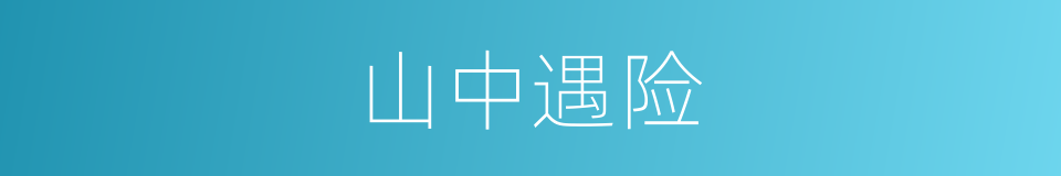 山中遇险的同义词