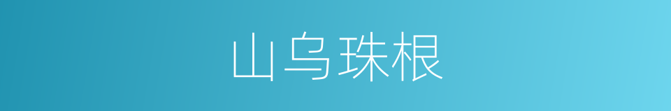 山乌珠根的同义词