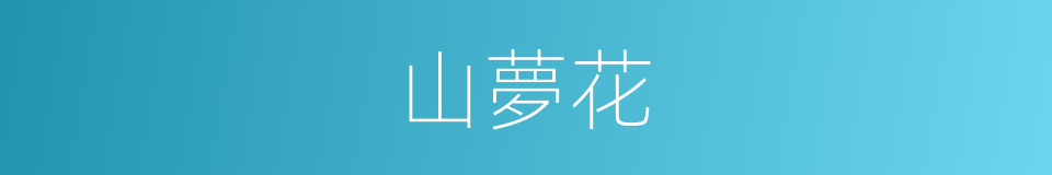 山夢花的同義詞