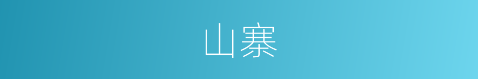 山寨的意思