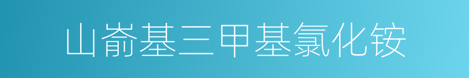 山嵛基三甲基氯化铵的同义词