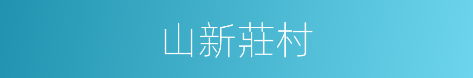 山新莊村的同義詞
