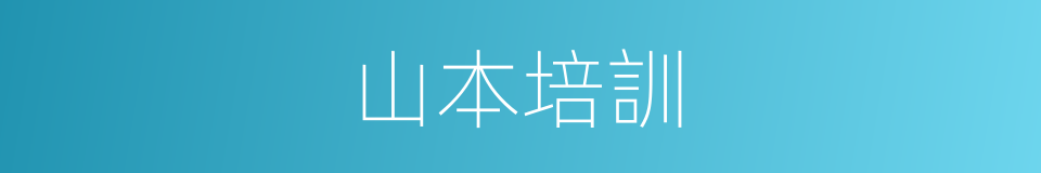 山本培訓的同義詞