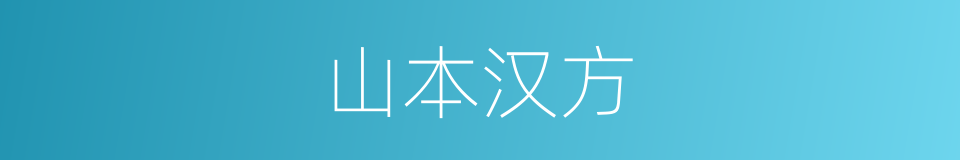山本汉方的同义词