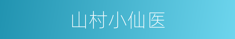 山村小仙医的同义词