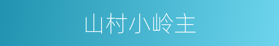 山村小岭主的同义词