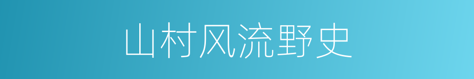山村风流野史的同义词