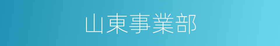 山東事業部的同義詞