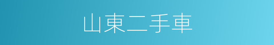 山東二手車的同義詞