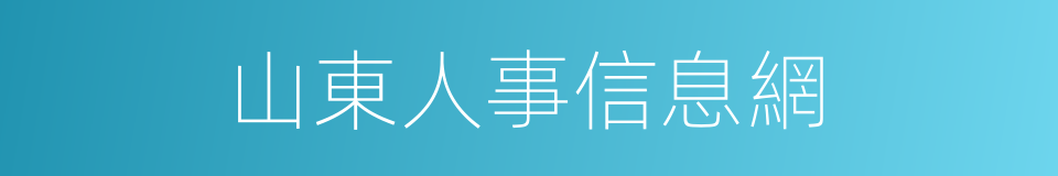 山東人事信息網的同義詞