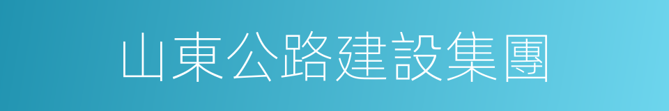 山東公路建設集團的同義詞