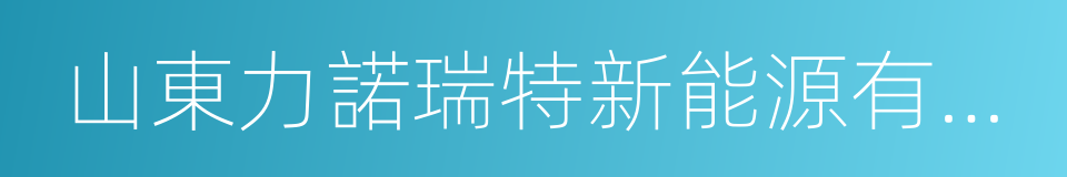 山東力諾瑞特新能源有限公司的同義詞