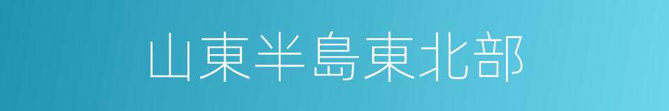 山東半島東北部的同義詞