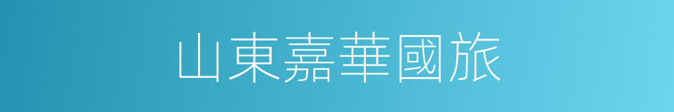 山東嘉華國旅的同義詞