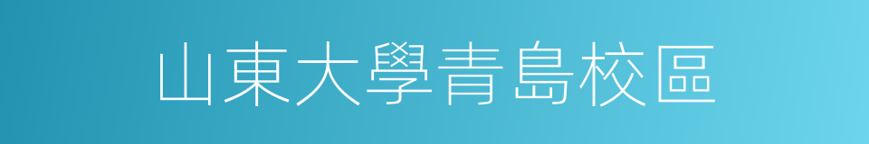 山東大學青島校區的同義詞