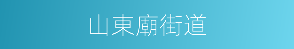 山東廟街道的同義詞