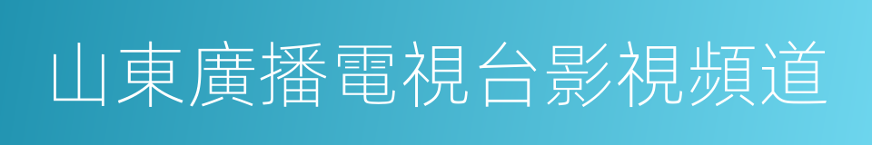 山東廣播電視台影視頻道的同義詞
