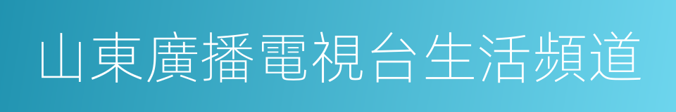 山東廣播電視台生活頻道的同義詞