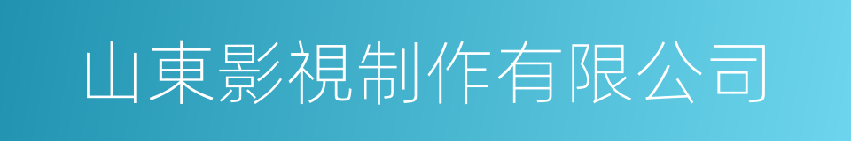 山東影視制作有限公司的同義詞