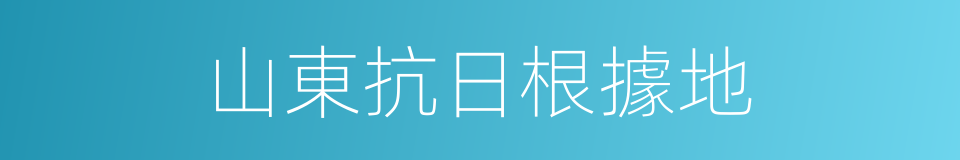 山東抗日根據地的同義詞