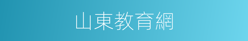 山東教育網的同義詞