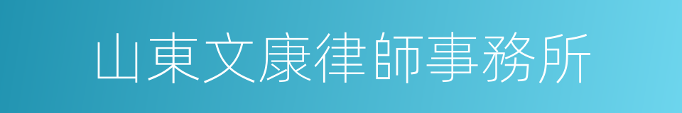 山東文康律師事務所的同義詞