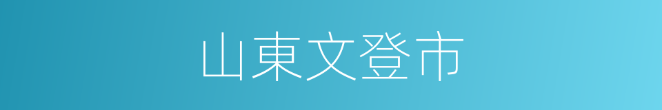 山東文登市的同義詞