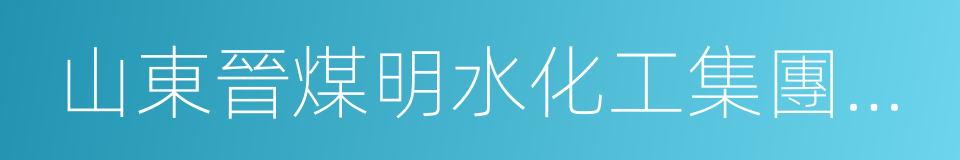 山東晉煤明水化工集團有限公司的同義詞