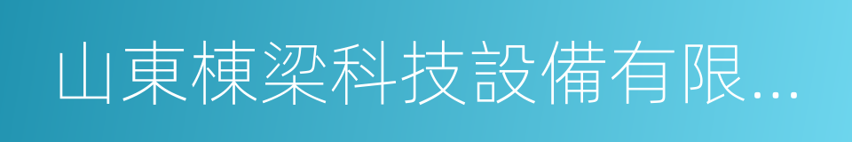 山東棟梁科技設備有限公司的同義詞