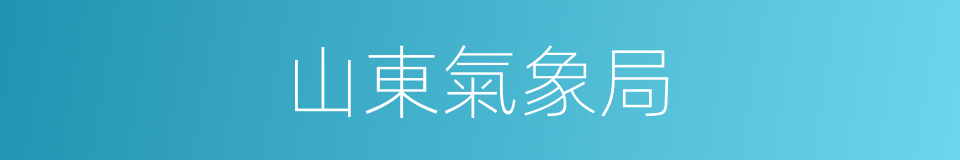 山東氣象局的同義詞