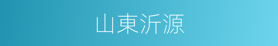 山東沂源的同義詞