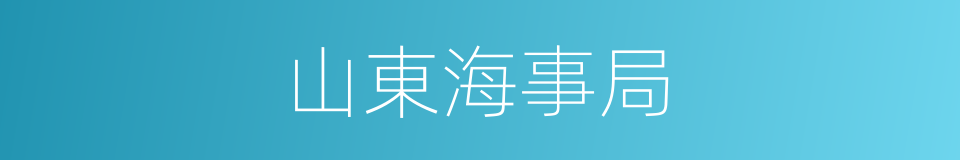 山東海事局的同義詞