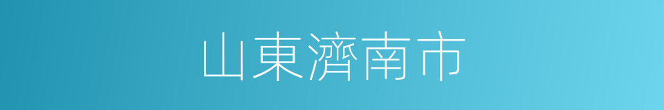 山東濟南市的同義詞