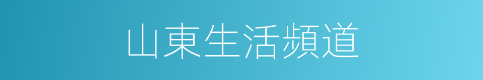 山東生活頻道的同義詞