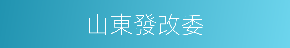 山東發改委的同義詞