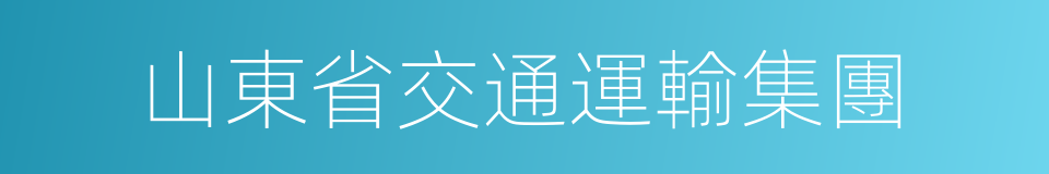 山東省交通運輸集團的同義詞