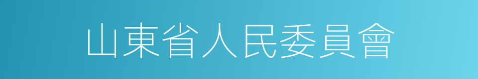 山東省人民委員會的同義詞