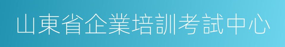 山東省企業培訓考試中心的同義詞