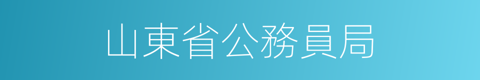 山東省公務員局的同義詞