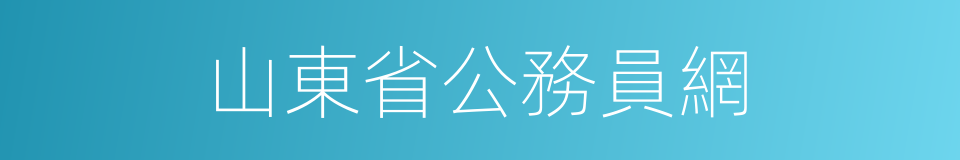 山東省公務員網的同義詞