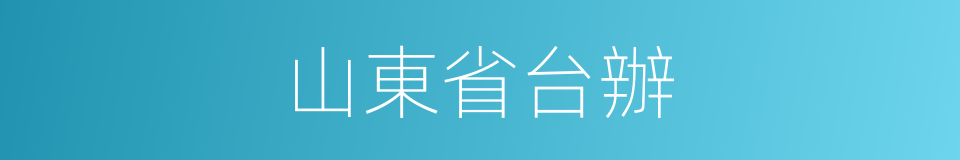 山東省台辦的同義詞