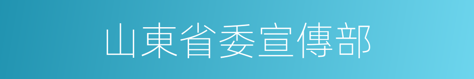 山東省委宣傳部的同義詞