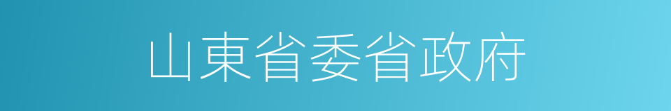 山東省委省政府的同義詞