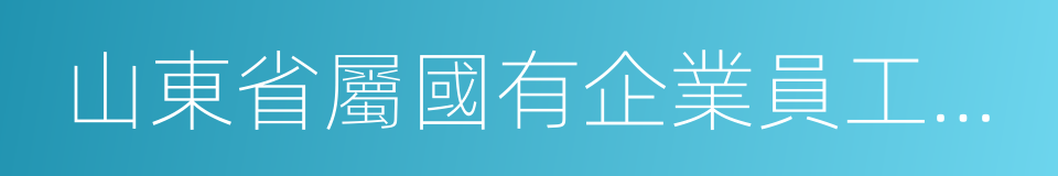 山東省屬國有企業員工持股試點工作實施細則的同義詞