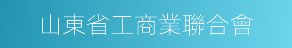 山東省工商業聯合會的同義詞