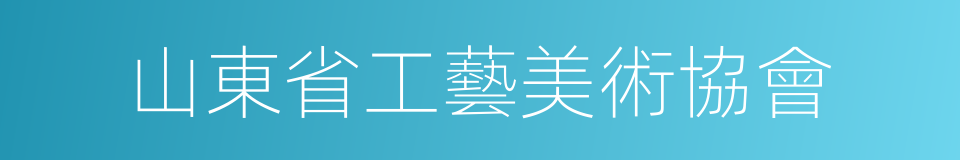 山東省工藝美術協會的同義詞