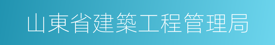 山東省建築工程管理局的同義詞