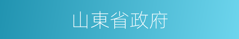 山東省政府的同義詞