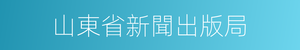 山東省新聞出版局的同義詞